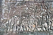 Angkor Thom - Bayon temple, bas-reliefs of the third enclosure, south wall 